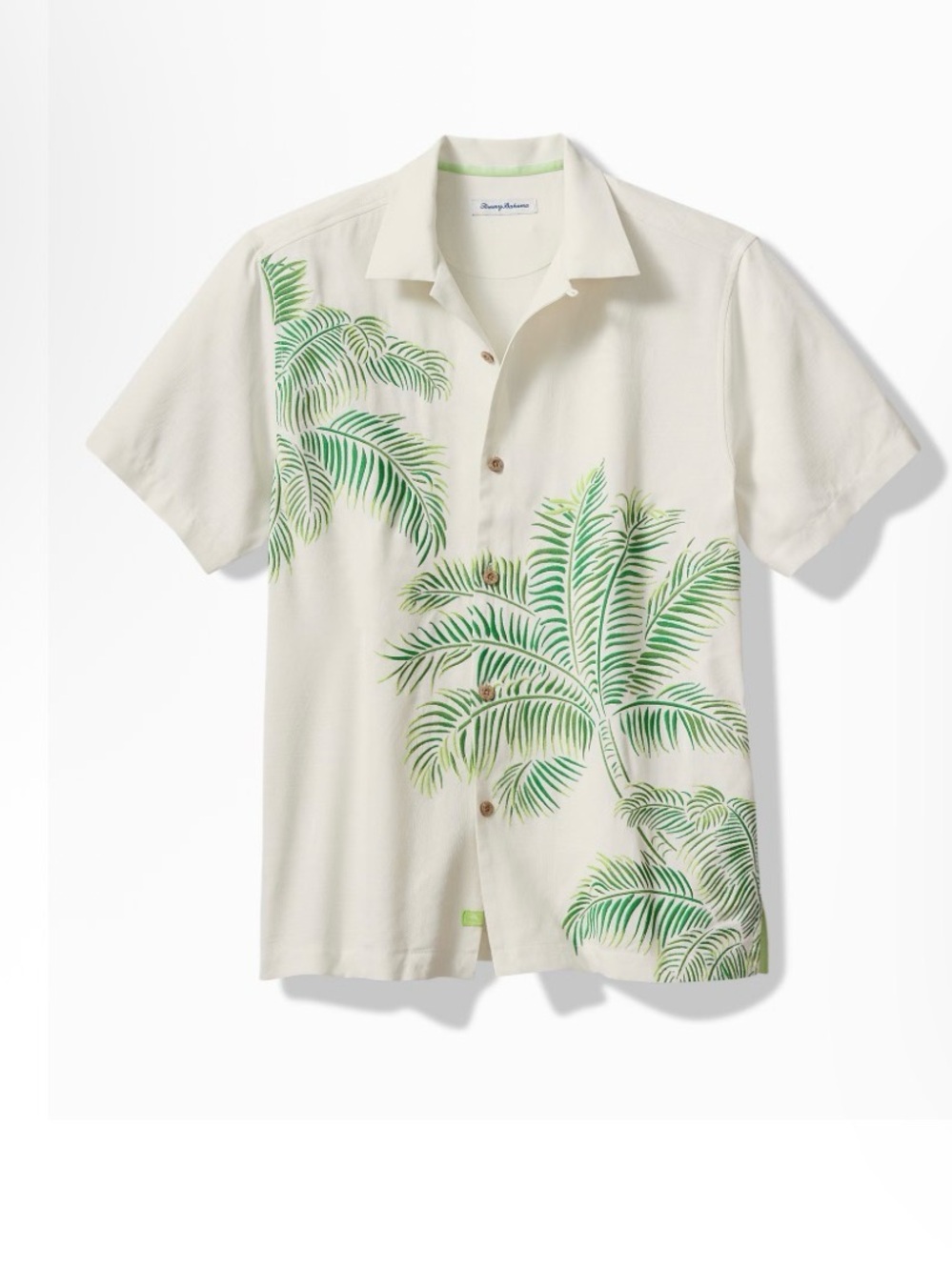 Tommy Bahama String of Palms Silk Camp Shirt Size L
